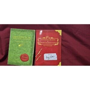Lot Of 2 Books Harry Potter Quidditch Through Ages & Fantastic Beasts Hogwarts